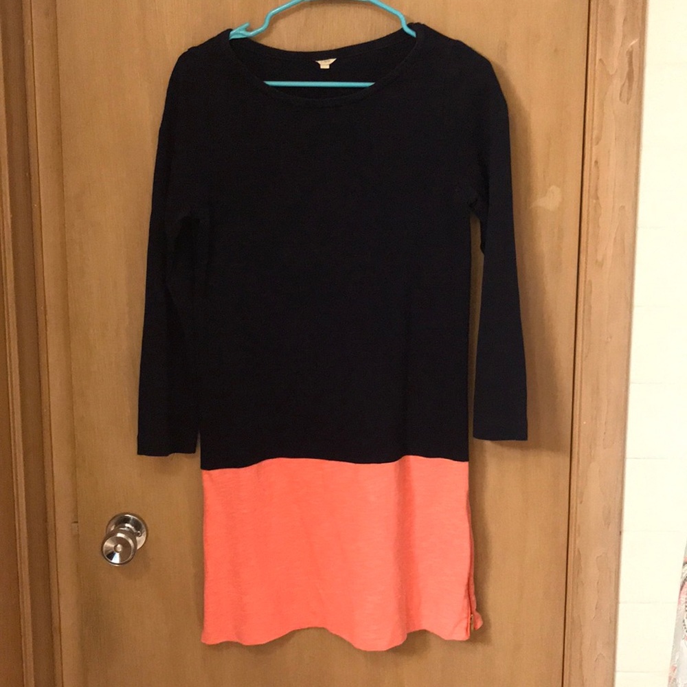 J Crew  colorblock 3/4 sleeve dress